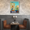 24" x 30" Hotel Sahara c1960s Las Vegas Vintage Travel Poster Wall Art