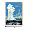 8.5" x 11" Yellowstone National Park c1938 Vintage Travel Poster Wall Art