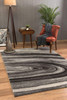 8 x 11 Dark Gray Abstract Illusional Area Rug