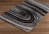 8 x 11 Dark Gray Abstract Illusional Area Rug