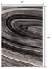 8 x 11 Dark Gray Abstract Illusional Area Rug