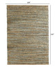 9 x 12 Teal and Natural Braided Jute Area Rug