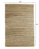 9 x 12 Blue and Natural Braided Jute Area Rug