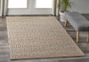 9 x 12 Tan and Gray Detailed Stripes Area Rug