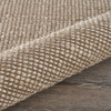 8 x 10 Tan and White Braid Border Area Rug