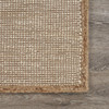 8 x 10 Tan and White Braid Border Area Rug