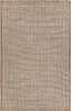 9 x 12 Tan and White Braid Border Area Rug