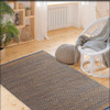 8 x 10 Tan and Blue Detailed Lattice Area Rug