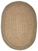 9 Natural Toned Oval Shaped Area Rug