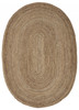 9 Brown Oval Shaped Jute Area Rug