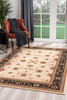 2 x 10 Cream and Black Decorative Runner Rug