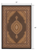 5 x 8 Black and Beige Medallion Area Rug