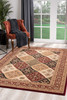 8 x 11 Red Decorative Diamonds Area Rug