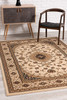 5 x 8 Cream Floral Medallion Area Rug