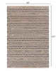 8 x 10 Black and Blush Chevron Stripe Area Rug