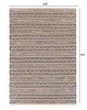 9 x 12 Black and Blush Chevron Stripe Area Rug