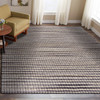 9 x 12 Brown and Gray Striped Area Rug