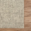 9 x 12 Tan and Ivory Grid Area Rug