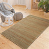 8 x 10 Seafoam and Tan Bohemian Striped Area Rug