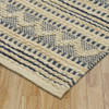 8 x 10 Blue and Beige Chevron Striped Area Rug