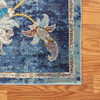 5 x 8 Blue and White Jacobean Pattern Area Rug