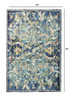 5 x 8 Blue and White Jacobean Pattern Area Rug