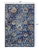 9 x 12 Blue and Gold Jacobean Area Rug