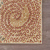 8 x 10 Cream and Brown Swirls Area Rug