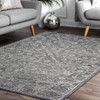 3 x 5 Gray Floral Finesse Area Rug