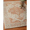 5 x 8 Orange and Ivory Medallion Area Rug