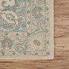 5 x 8 Turquoise and Cream Medallion Area Rug