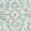 8 x 10 Turquoise and Cream Medallion Area Rug