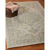 5 x 8 Green and Cream Medallion Area Rug