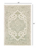 5 x 8 Green and Cream Medallion Area Rug