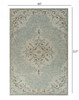 8 x 10 Blue and Beige Flor Medallion Area Rug