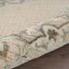 9 x 12 Ivory Distressed Floral Area Rug