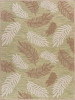 8 x 10 Tan Tropical Sprigs Indoor Outdoor Area Rug