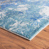 5 x 8 Blue and Gray Abstract Earth Area Rug