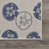 5 x 7 Navy Sand Dollars Indoor Outdoor Area Rug