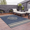 8 x 10 Navy Nautical Indoor Outdoor Area Rug