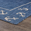 8 x 10 Navy Anchor Indoor Outdoor Area Rug