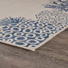 5 x 7 Navy Reef Border Indoor Outdoor Area Rug