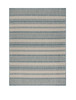 5 x 7 Teal Uneven Stripe Indoor Outdoor Area Rug