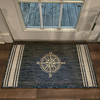 2 x 3 Navy Nautical Indoor Outdoor Scatter Rug