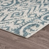 5 x 8 Blue Geometric Indoor Outdoor Area Rug