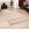 5 x 8 Red Zigzag Indoor Outdoor Area Rug