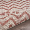 8 x 10 Red Zigzag Indoor Outdoor Area Rug