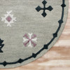 7 Round Gray Decorative Charm Area Rug