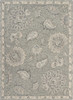 5 x 7' Light Gray Floral Area Rug