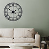 Black Metal Minimalist Wall Clock